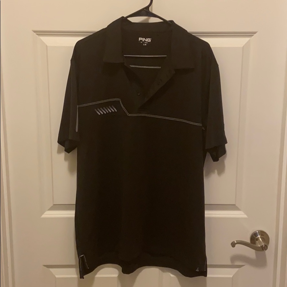 Black Men’s Large Ping Polo shirt